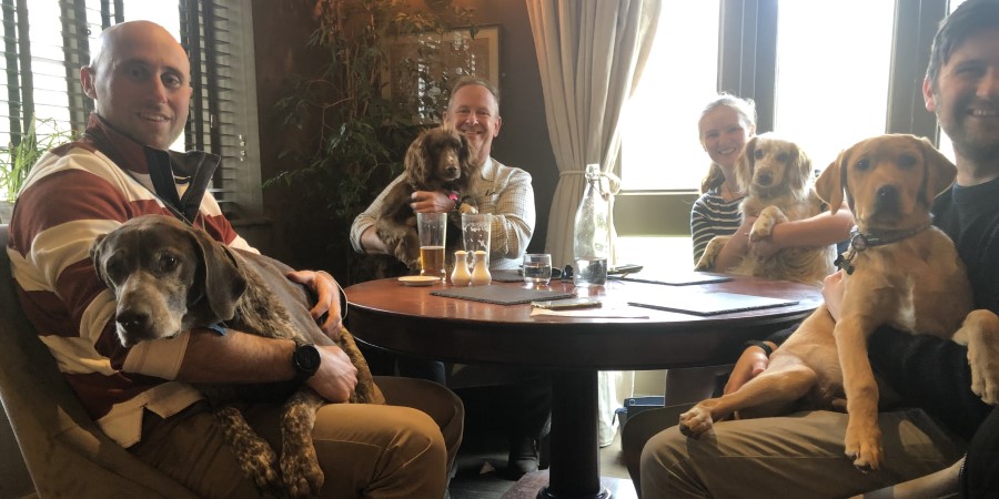 Dogs and their owners at Pettifers Freehouse Hotel